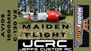 Maiden Flight | Avios PNF C-130 V2 Coastguard scheme | 1600mm TurboProp With Retracts And Flaps
