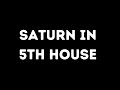 Saturn in 5th House of  Vedic Astrology Birth Chart( Late Marriage)