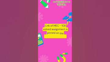 Mec -108 solved assignment 2023-24 | INFORMATIVE SERIES |#ignousolvedassignment #trendingshorts