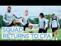 MAN CITY TRAINING - Players report for duty!