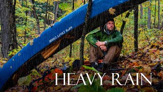 4 Days Solo Fall Camping in Heavy Rain