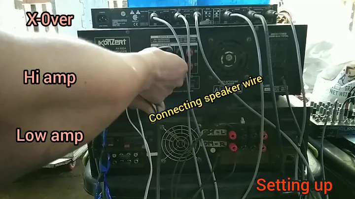 2 way setup dbx crossover 234xl with mixer and two integrated amplifier