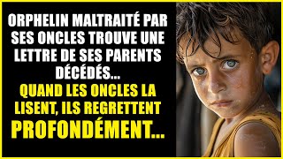 Un orphelin maltraité par ses oncles trouve une lettre de ses parents décédés, Lorsqu'il découvre...