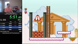 [WR](8:34) Super Mario Bros. 2 US Luigi Only Any% Speedrun