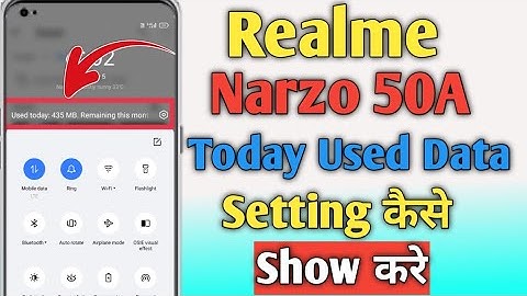 Realme Narzo 50A Enable daily data Used | Realme Narzo 50A Enable Data Usage Notification Bar