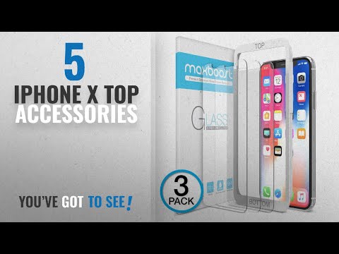 IPhone X Top Accessories [2018 Best Sellers]: iPhone X Screen Protector, Maxboost (Clear, 3 Packs)