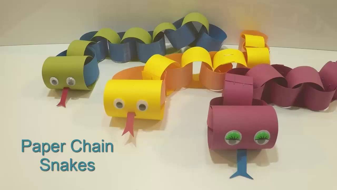 Paper Chain Snake Craft - Happy Toddler Playtime