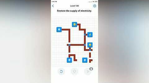 Easy Game - Restore the supply of electricity - Level 100 solution
