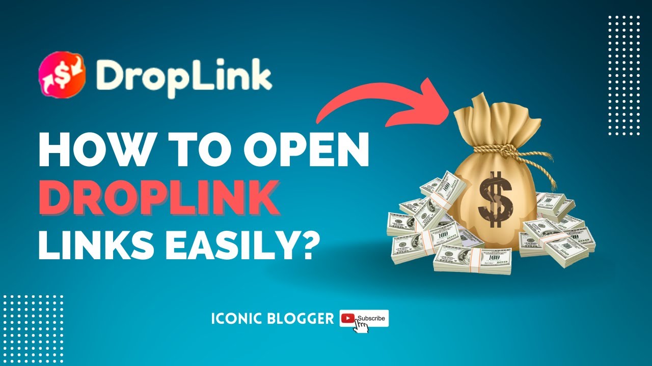 How to Open DropLink Links | Easy Way | Best Earning Platform 🔥🔥 - YouTube