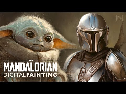 How I painted THE MANDALORIAN / Digital Oils Tutorial /
