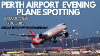 Perth Airport Evening Plane Spotting with LIVE COMMENTARY! [300,000 view/1700 Subscriber Special]