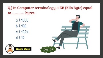 Quiz question on Computer terminologies | Computer knowledge Quiz | Daily Quiz - 39 | Mudgal Baba