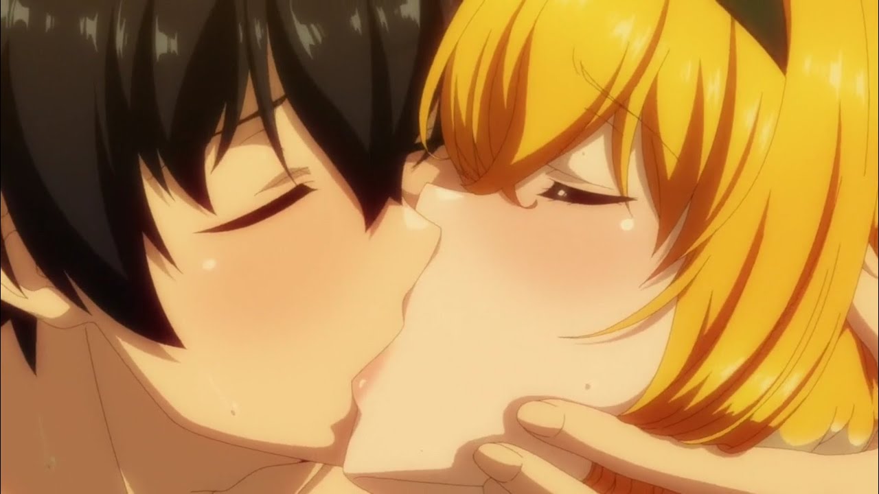 Isekai Meikyuu De Harem Wo Anime Kiss GIF