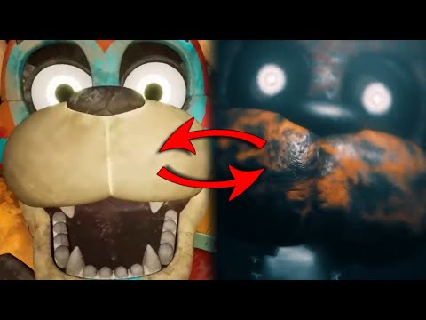 The Joy of Creation and FNaF Security Breach but their jumpscares are swaped