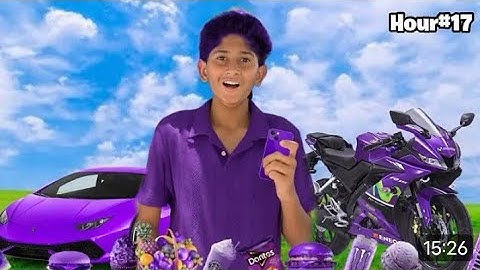 Using Only Purple Color for 24 Hours! - VAMPIRE YT @MrBeast