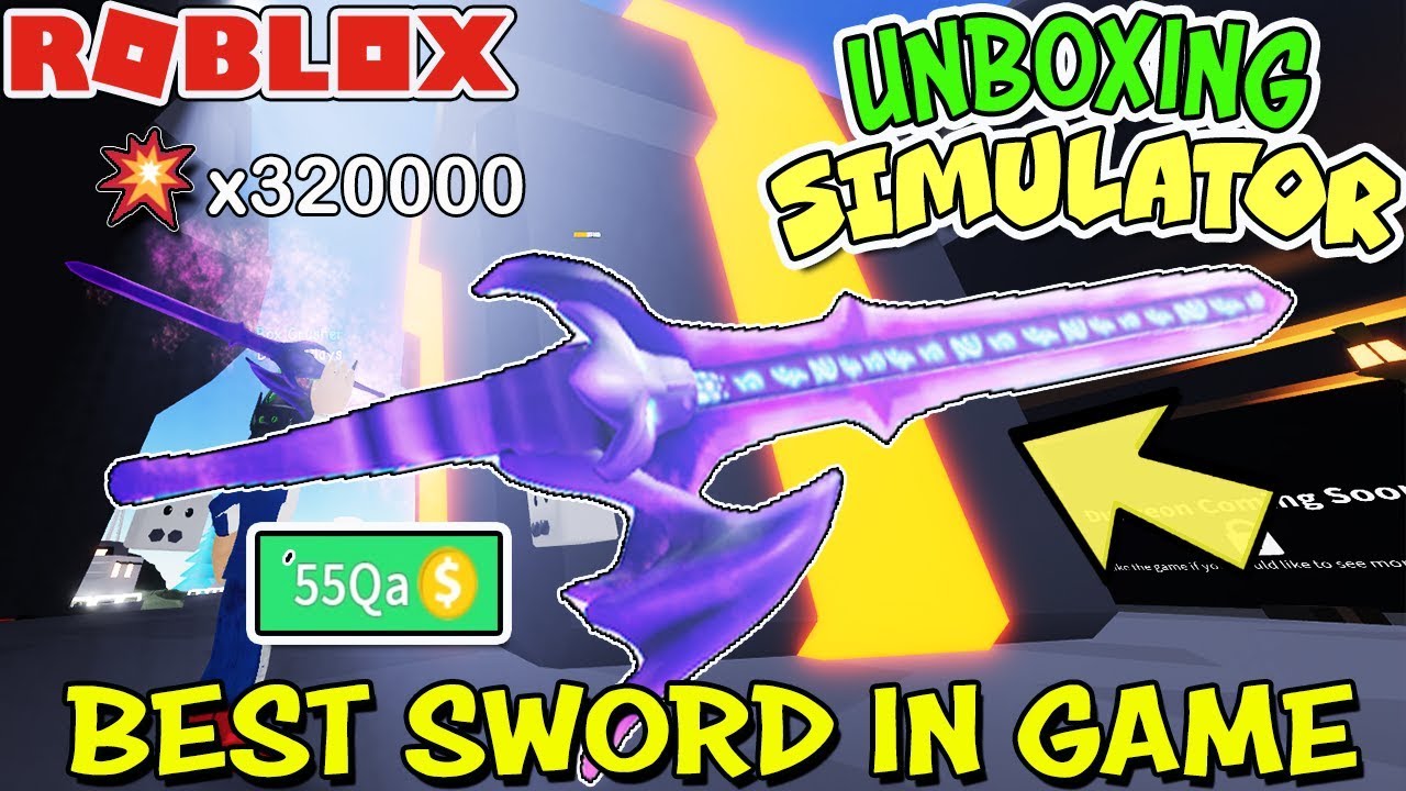 I Bought The Most Expensive Sword In Unboxing Simulator Roblox