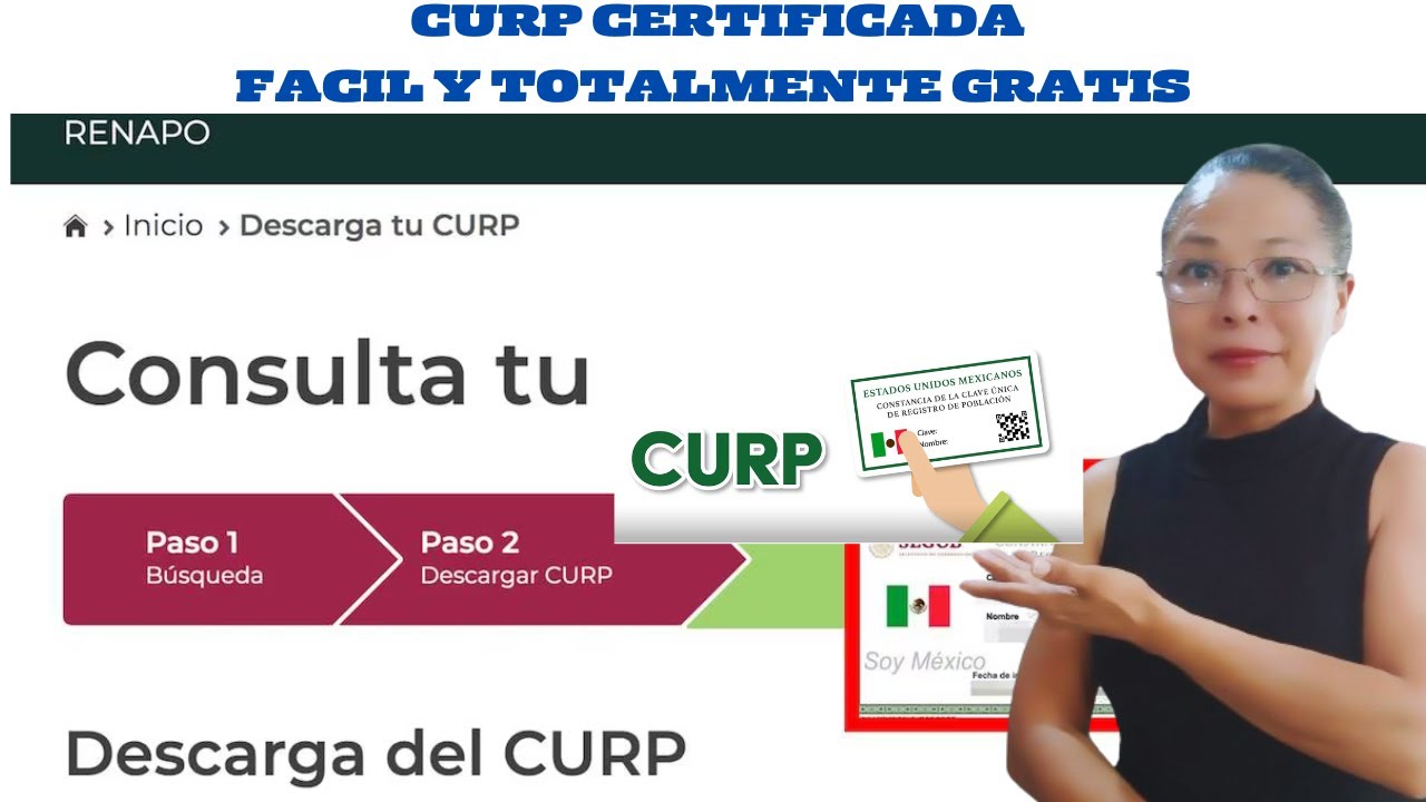 Cómo obtener tu nueva CURP certificada y verificada en línea - YouTube