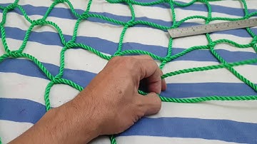How to splice a 3 string rope into a cargo net