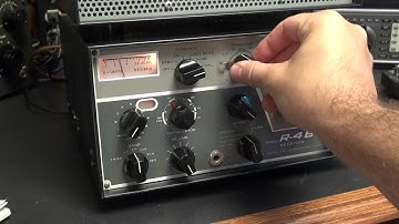 Drake R-4B Ham Band Tube radio Receiver Demo