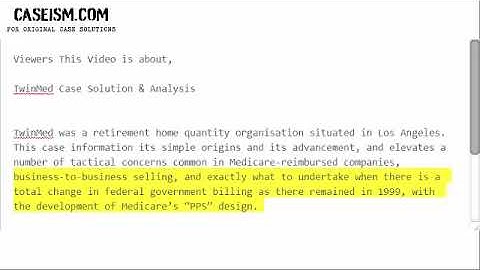 TwinMed  Case Solution & Analysis- Caseism.com