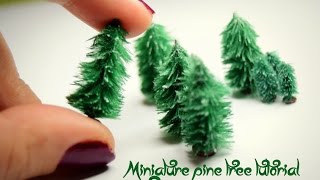 Miniature snowy pine tree tutorial