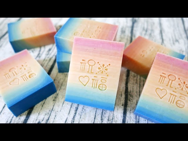 雙邊漸層母乳皂DIY - double side gradient/omber handmade soap tutorial - 手工皂