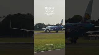 Citilink (Retro Livery) Airbus A320 PK-GQI Line up #aviation #planespotting #citilink