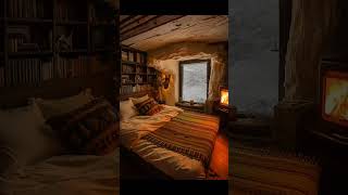 Winter storms can’t touch us in our snug cave by the fire #CozyCabin #heavysnowfall #wintervibes