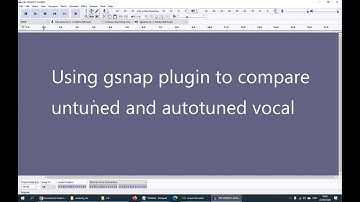 Using Audacity and gsnap to check vocal accuracy