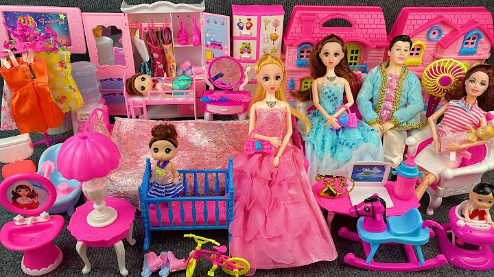 8 Minutes Satisfying with Unboxing Pink Princess House Furniture Play Set Review Toys | ASMR
