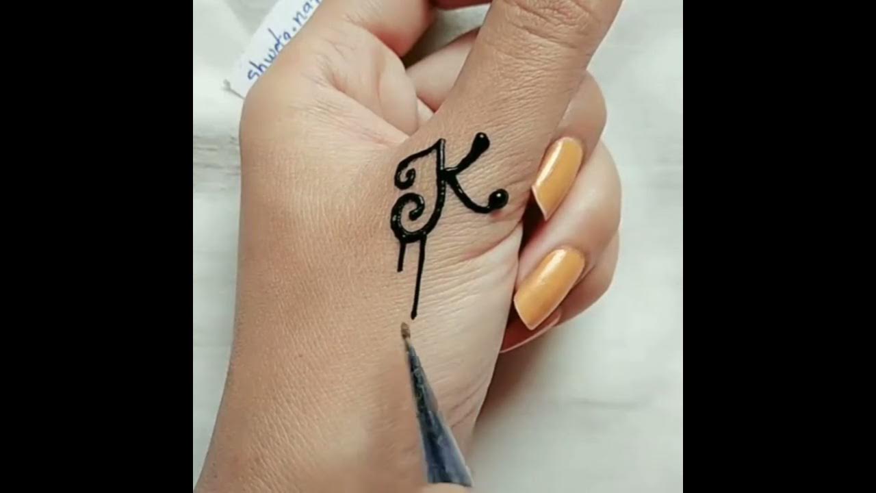 Most stylish J+K Letter Alphabet & Love Henna Tattoo Mehndi Design ...