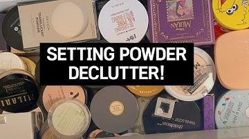 SETTING POWDER DECLUTTER! (PART 2) #makeup #declutter #makeupdeclutter