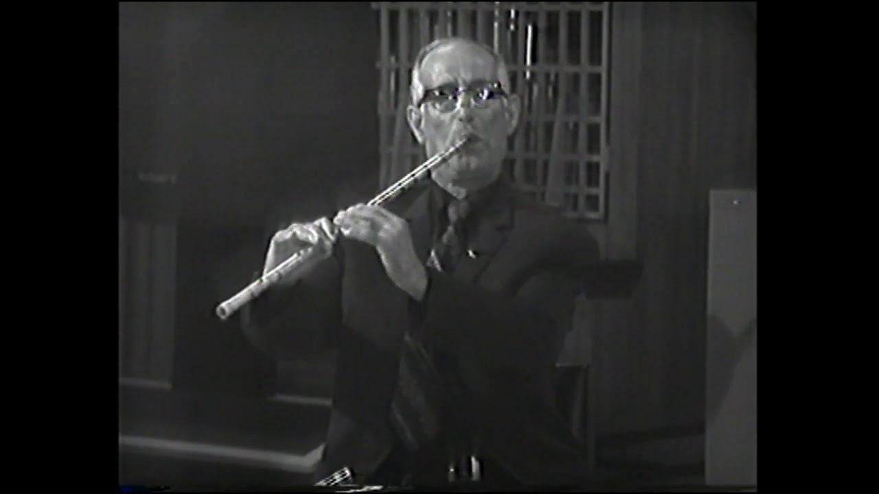 Mile Kolarov playing an ezgija on kaval (Macedonian end blown flute) - 1979