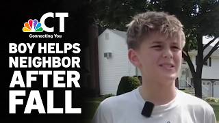 12-year-old jumps into action after seeing elderly after a fall in Newington