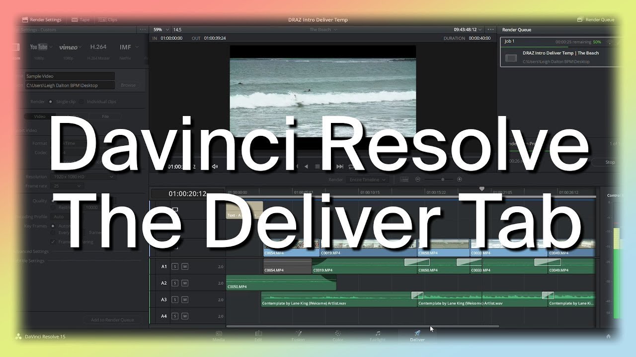 How do I deliver in DaVinci Resolve? - YouTube