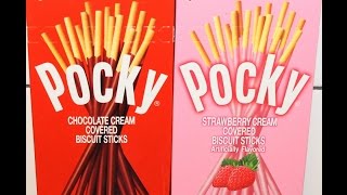 Pocky Chocolate Cream & Strawberry Cream Review