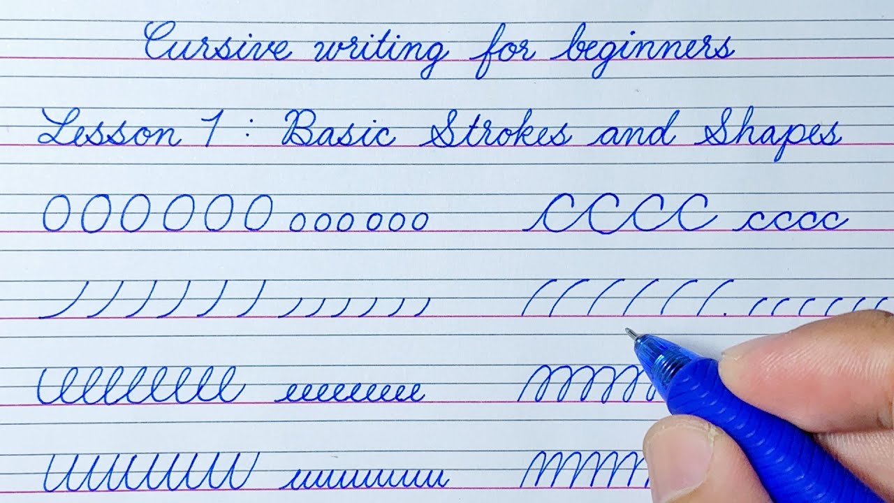 How To Do Cursive Writing For Beginners - Free Printable Worksheet