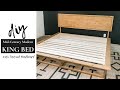 DIY Mid-Century Modern King Bed | With Textured Headboard