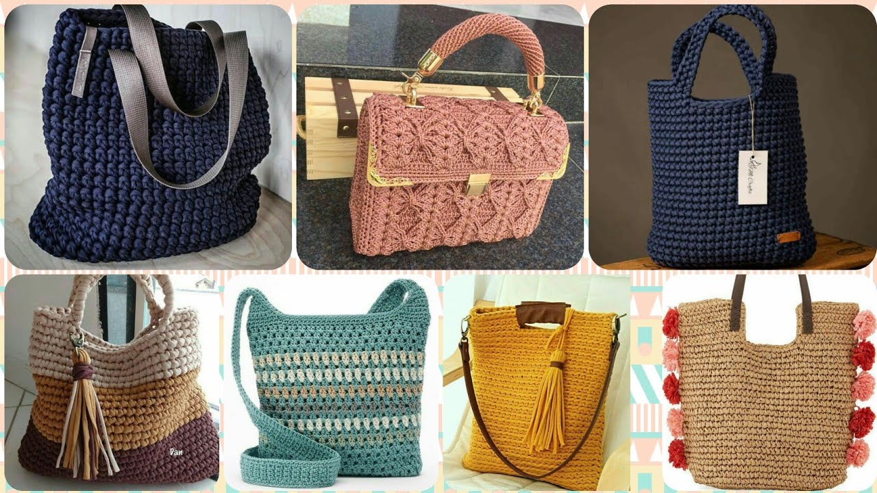 Top Stylish Spring Summer Handmade Crochet Handbags Designs 2019 - YouTube