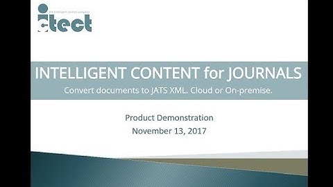 JATS XML Tagging Demo