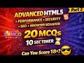 Advanced HTML5 Quiz | Real-World Performance, Security &amp; SEO Issues | Part 2 #interview #htmlquiz 