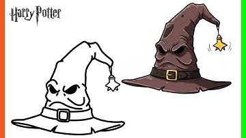 Sorting Hat Drawing | Harry Potter Magic Hat Sketch Tutorial