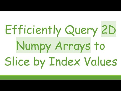 Efficiently Query 2D