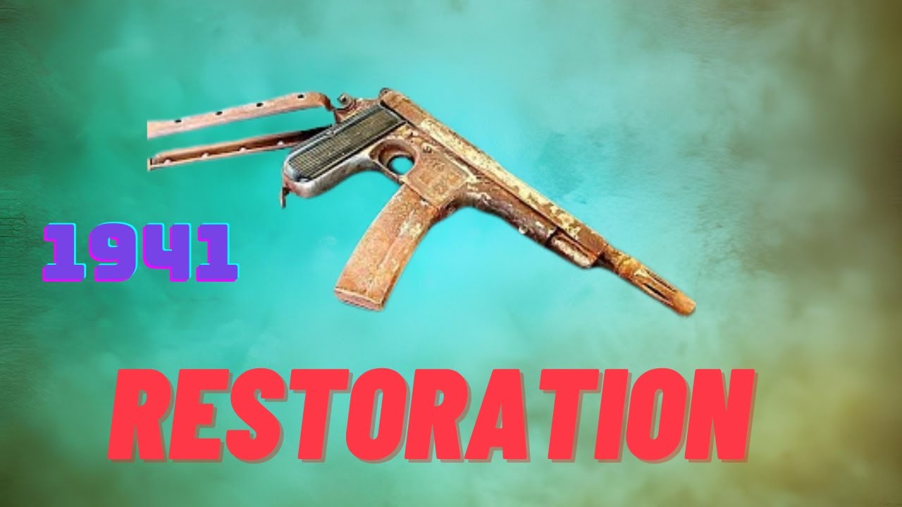 Rusty Sten Old Submachine Gun Restoration | STEN Mk2 1941 l rusty gun restoration ...