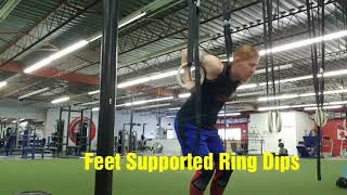Feet Supported Ring Dip