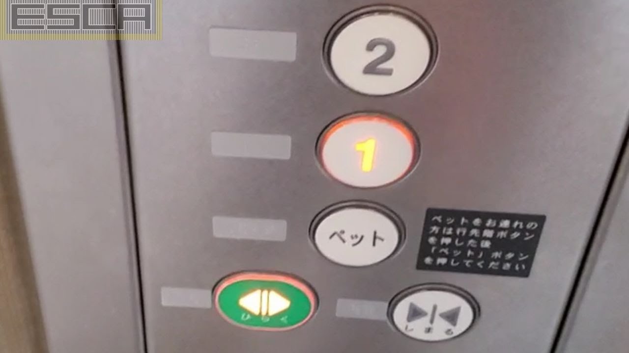 ペットボタン フジテック エレベーター １３人乗り 900kg Fujitec Elevator Pet Button Youtube