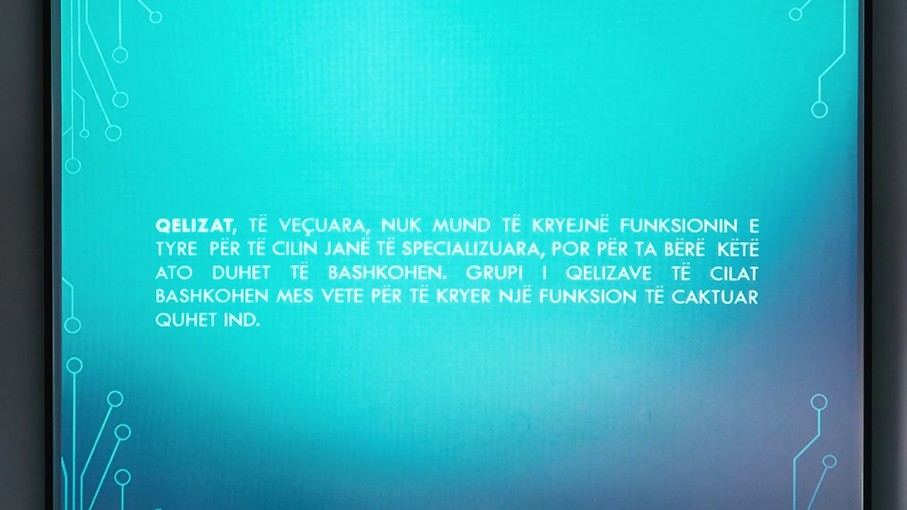 7 06 001 - Java e parë - Biologji - Ndërtimi i trupit të njeriut (fq.12,13)