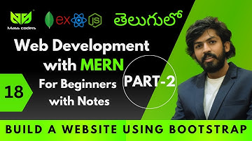Build a Website using Bootstrap in Telugu Part-2 | MassCoders | Dodagatta Nihar