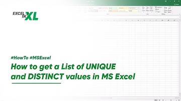 #HowTo get a list of UNIQUE and DISTINCT values in #MSExcel
