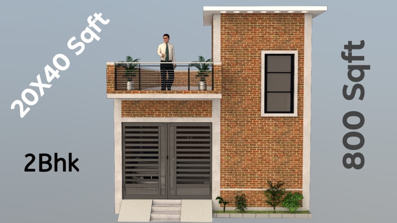 20X40 Sqft House Design With Car Parking ll 800 Sqft 2Bhk ll 2 Bed Room ...